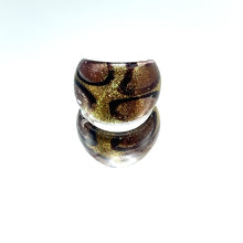 Handmade Glass Acrylic Ring Gleaming Autumn's Elegance Infinity Band