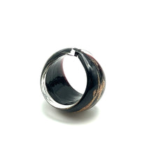 Handmade Glass Acrylic Ring Midnight Glimmering Infinity Band