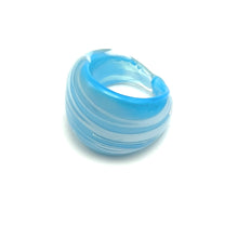 Handmade Glass Acrylic Ring Ocean's Elegance Breeze Infinity Band