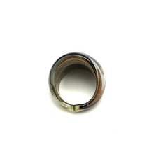 Handmade Glass Acrylic Ring Galactic Monochrome Infinity Band