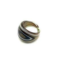 Handmade Glass Acrylic Ring Galactic Monochrome Infinity Band