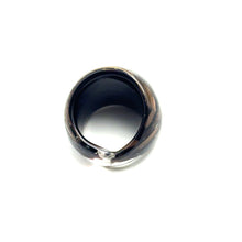 Handmade Glass Acrylic Ring Brown Galaxy Ray Black Crystal Infinity Band