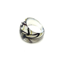 Handmade Glass Acrylic Ring Christmas Harmony Winter Infinity Band