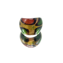 Handmade Glass Acrylic Ring Foliage Citrus Autumn Golden Infinity Band