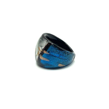 Handmade Glass Acrylic Ring Aqua's Artistry Radiance Infinity Band