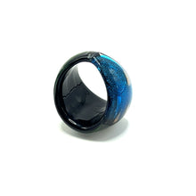 Handmade Glass Acrylic Ring Aqua's Artistry Radiance Infinity Band