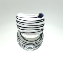 Handmade Glass Acrylic Ring Opulent Stylist Zebra Infinity Band