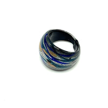 Handmade Glass Acrylic Ring Aqua Celestial's Fusion Infinity Band