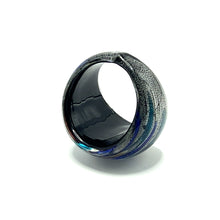 Handmade Glass Acrylic Ring Aqua Celestial's Fusion Infinity Band