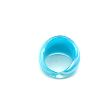 Handmade Glass Acrylic Ring Serenity Frost Ocean Infinity Band