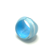 Handmade Glass Acrylic Ring Breeze's Ocean Elegance Infinity Band