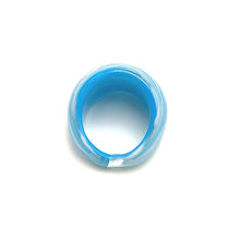 Handmade Glass Acrylic Ring Ocean Frost Serenity Infinity Band