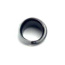 Handmade Glass Acrylic Ring Gilded Monochrome Elegantly Infinity Band