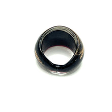 Handmade Glass Acrylic Ring Midnight's Glimmering Infinity Band