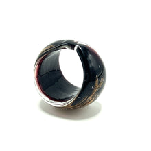 Handmade Glass Acrylic Ring Midnight's Glimmering Infinity Band