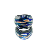 Handmade Glass Acrylic Ring Fusion of Aqua Celestial Infinity Band