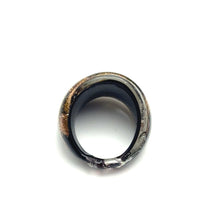 Handmade Glass Acrylic Ring Midnight of Glimmer Infinity Band