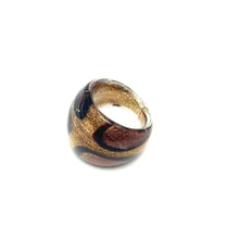 Handmade Glass Acrylic Ring Elegance's Autumn Gleaming Infinity Band