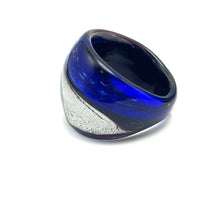 Handmade Glass Acrylic Ring Coastal Twilight Elegance Infinity Band