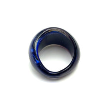 Handmade Glass Acrylic Ring Coastal Twilight Elegance Infinity Band