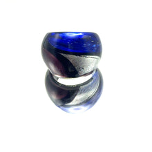 Handmade Glass Acrylic Ring Coastal Twilight Elegance Infinity Band