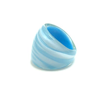 Handmade Glass Acrylic Ring Ocean's Breeze Elegance Infinity Band