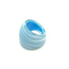 Handmade Glass Acrylic Ring Ocean's Breeze Elegance Infinity Band