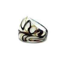 Handmade Glass Acrylic Ring Winter Harmony's Christmas Infinity Band