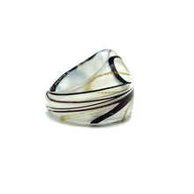 Handmade Glass Acrylic Ring Winter Harmony's Christmas Infinity Band