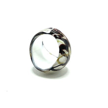 Handmade Glass Acrylic Ring Winter Harmony's Christmas Infinity Band