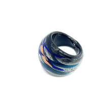 Handmade Glass Acrylic Ring Fusion Aqua's Celestial Infinity Band