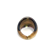 Handmade Glass Acrylic Ring Autumn Gleaming's Elegance Infinity Band