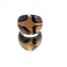 Handmade Glass Acrylic Ring Autumn Gleaming's Elegance Infinity Band