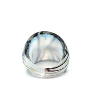 Handmade Glass Acrylic Ring Harmony Winter's Christmas Infinity Band