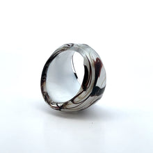 Handmade Glass Acrylic Ring Christmas Harmony's Winter Infinity Band