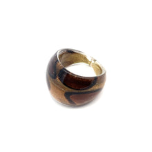 Handmade Glass Acrylic Ring Gleaming's Autumn Elegance Infinity Band