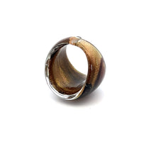 Handmade Glass Acrylic Ring Gleaming's Autumn Elegance Infinity Band