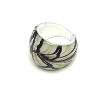 Handmade Glass Acrylic Ring Winter Christmas's Harmony Infinity Band