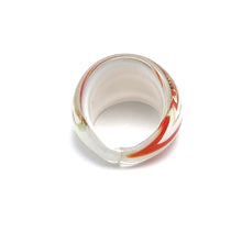 Handmade Glass Acrylic Ring Orange Radiance Sunlit Infinity Band