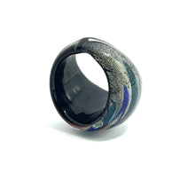 Handmade Glass Acrylic Ring Aqua's Fusion Celestial Infinity Band