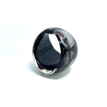 Handmade Glass Acrylic Ring Harmonic Silverly Stroke Infinity Band