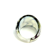 Handmade Glass Acrylic Ring Harmony of Christmas Winter Infinity Band