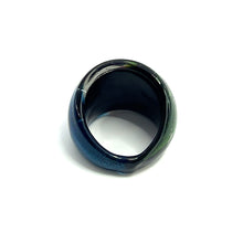 Handmade Glass Acrylic Ring Aqua's Artistry and Radiance Infinity Band