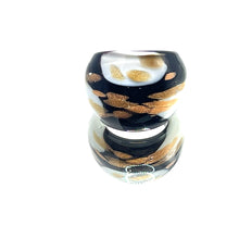 Handmade Glass Acrylic Ring Elegance Gilded Monochrome's Infinity Band