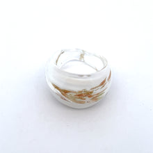 Handmade Glass Acrylic Ring Gilded Snowfall's Joy Infinity Band