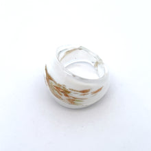 Handmade Glass Acrylic Ring Gilded Snowfall's Joy Infinity Band