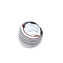 Handmade Glass Acrylic Ring Plum's Harmony White Infinity Band