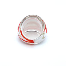 Handmade Glass Acrylic Ring Radiance of Sunlit Orange Infinity Band