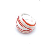 Handmade Glass Acrylic Ring Radiance of Sunlit Orange Infinity Band