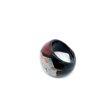 Handmade Glass Acrylic Ring Modern Sunset Harmony Radiance Infinity Band